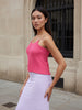 Women's Pink Regular Fit Casual Top