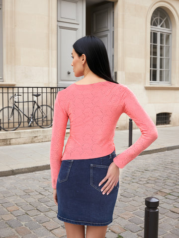 Women's Pink Regular Fit Casual Top