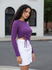 Women's Purple Regular Fit Casual Top