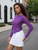 Women's Purple Regular Fit Casual Top