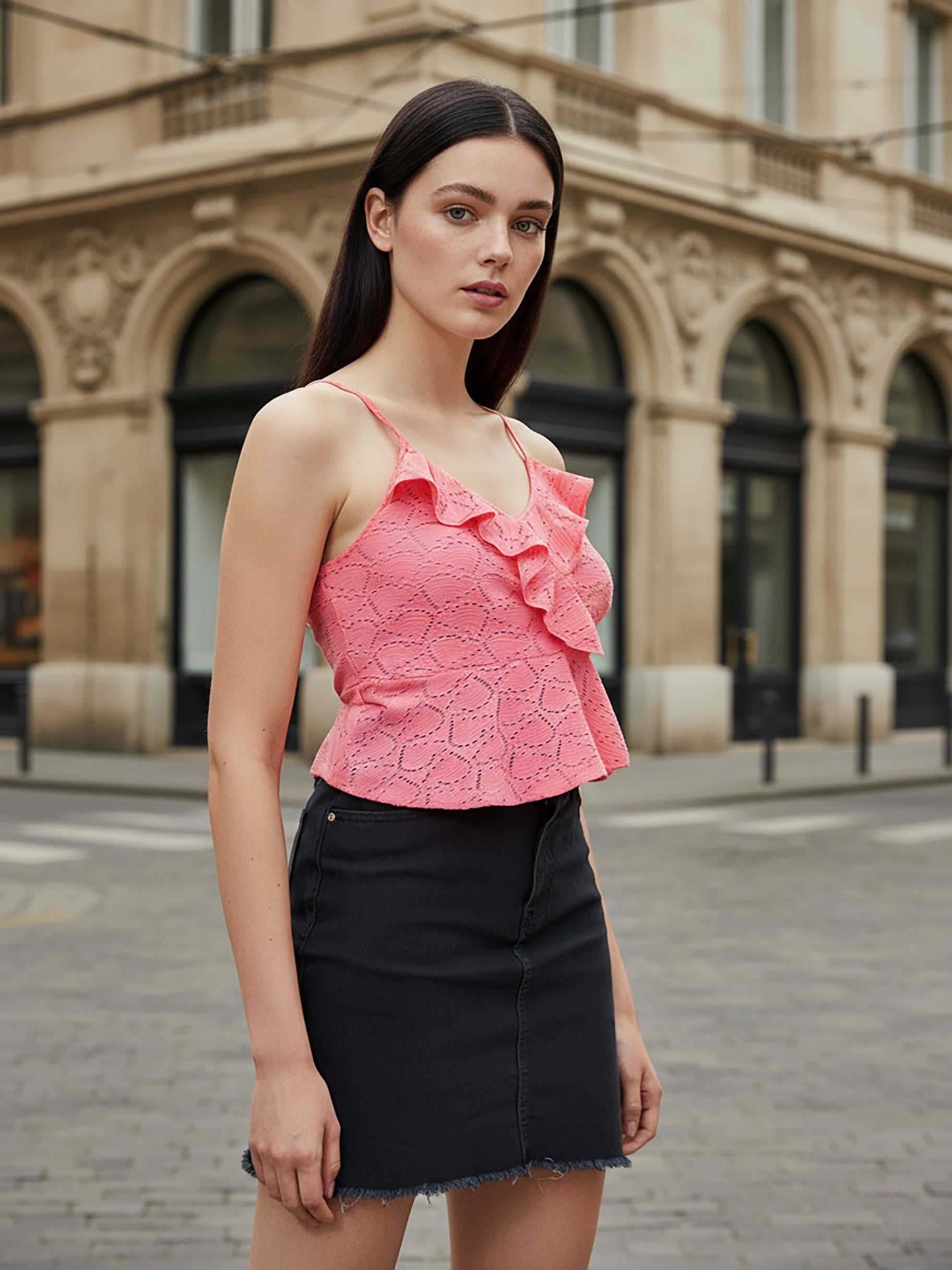 Women's Pink Regular Fit Casual Top