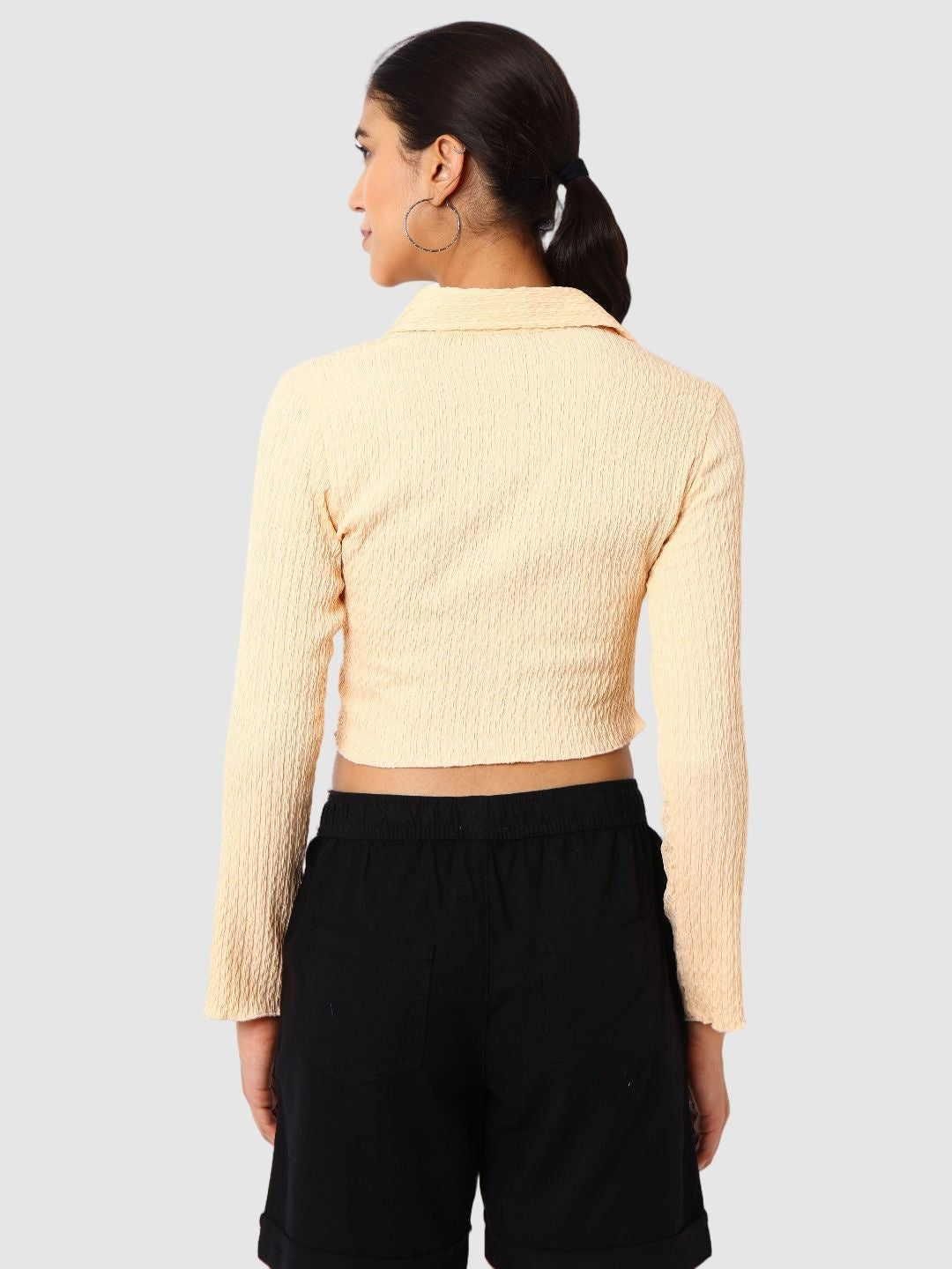 Women's Cream Fit Textured Shirt