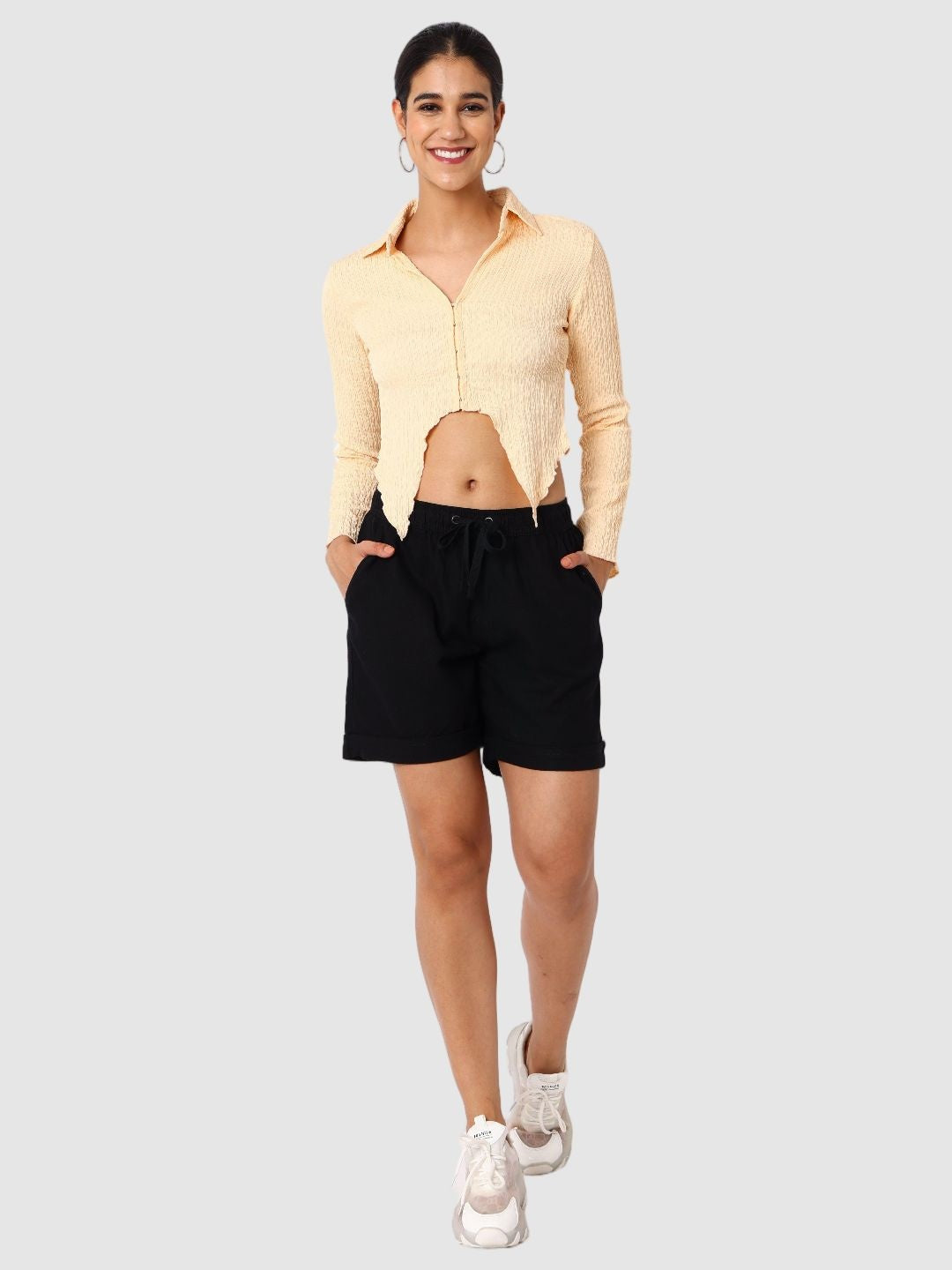 Women's Cream Fit Textured Shirt