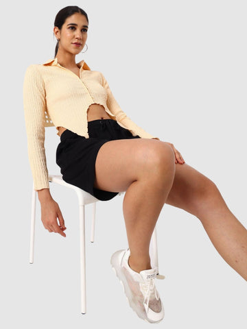 Women's Cream Fit Textured Shirt