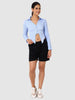 Women's Blue Fit Textured Shirt