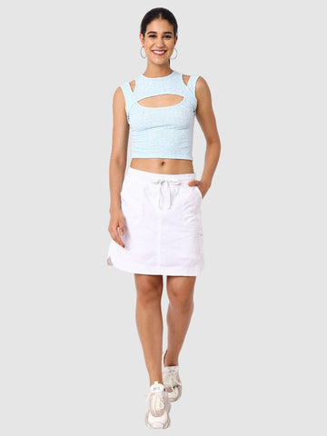 Women's Blue Textured Cami Top