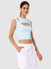 Women's Blue Textured Cami Top