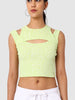 Women's Yellow Textured Cami Top