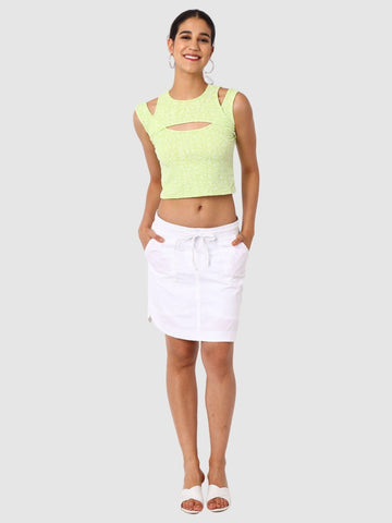 Women's Yellow Textured Cami Top