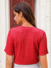 Women's Red Regular Fit Casual Top