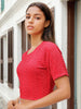 Women's Red Regular Fit Casual Top