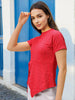 Women's Red Regular Fit Casual Top