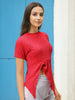 Women's Red Regular Fit Casual Top
