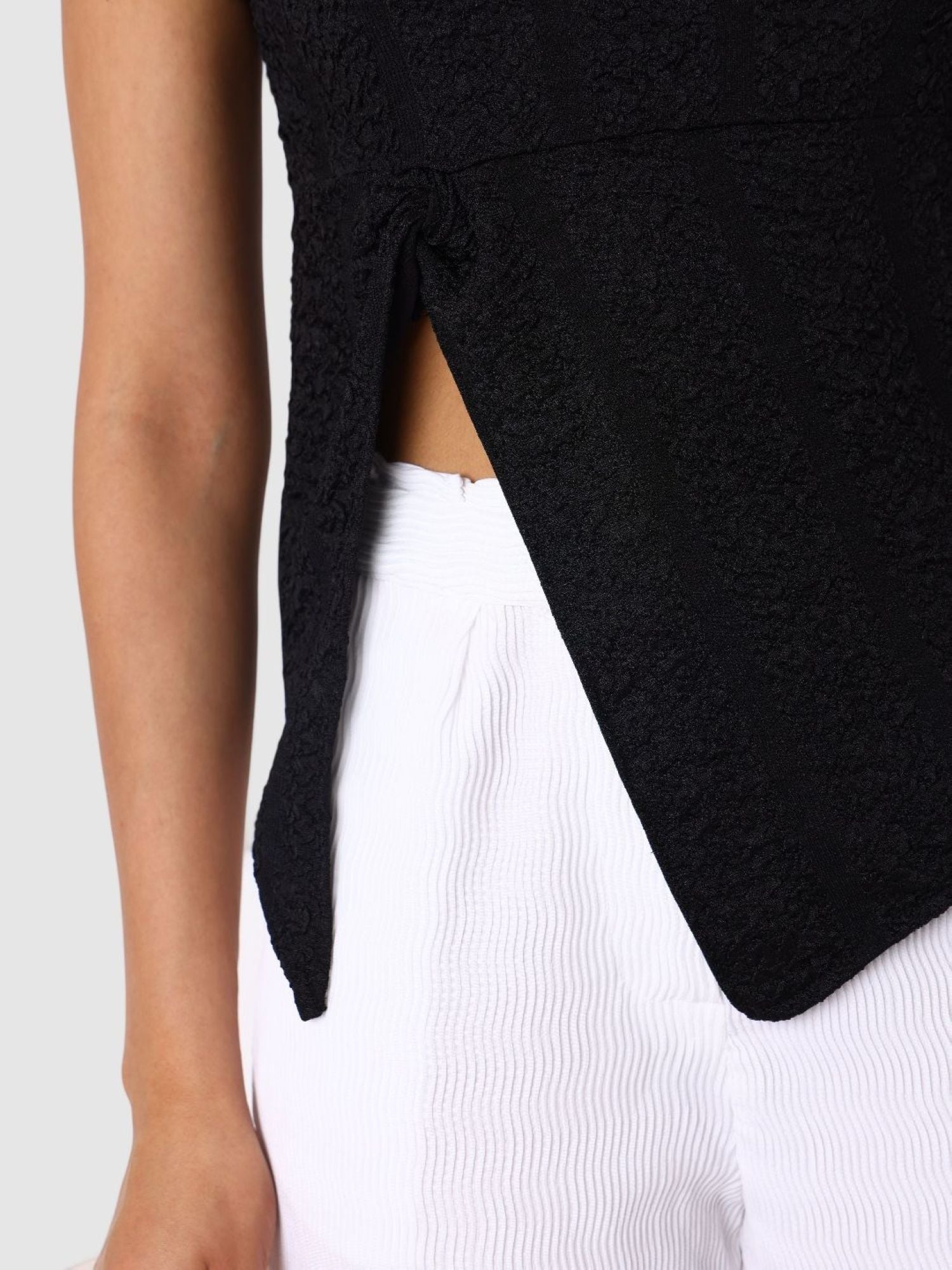 Women's Black Regular Fit Casual Top