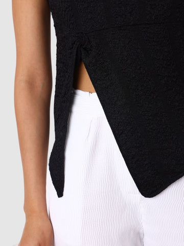 Women's Black Regular Fit Casual Top