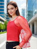 Women's Red Regular Fit Casual Top