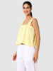 Women's Yellow Fit Textured Cami Top