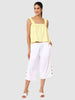 Women's Yellow Fit Textured Cami Top