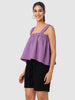 Women's Purple Fit Textured Cami Top