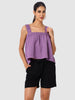 Women's Purple Fit Textured Cami Top