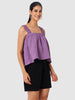 Women's Purple Fit Textured Cami Top
