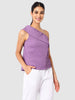 Women's Purple Regular Fit Casual Top