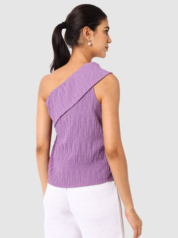 Women's Purple Regular Fit Casual Top