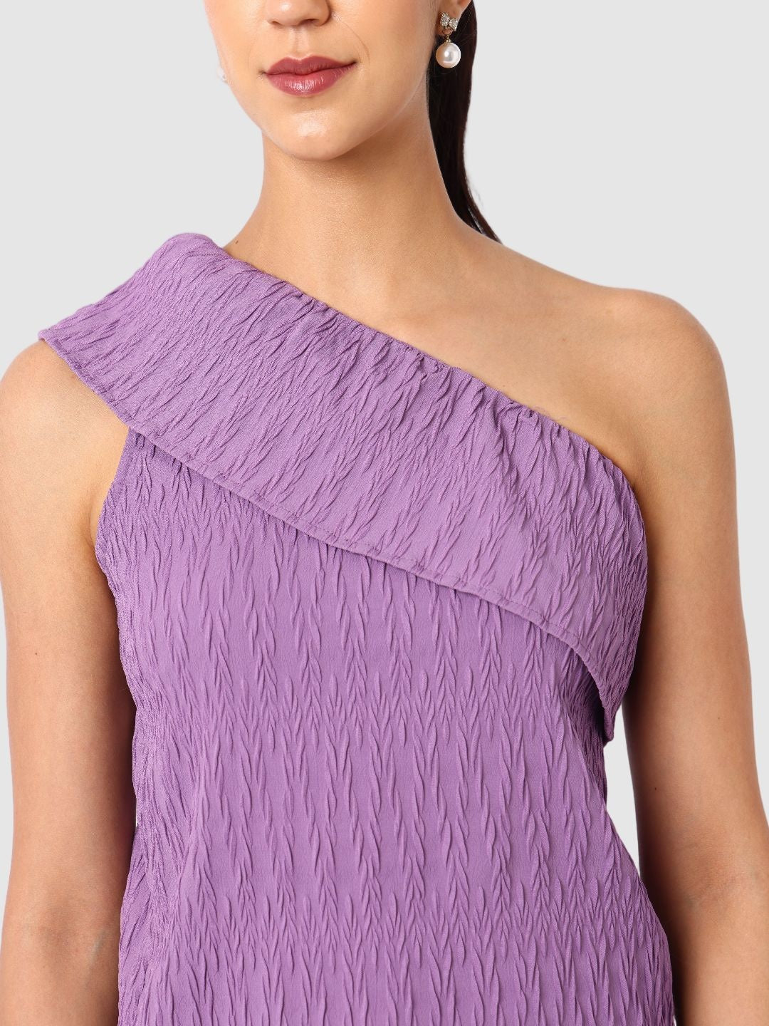 Women's Purple Regular Fit Casual Top