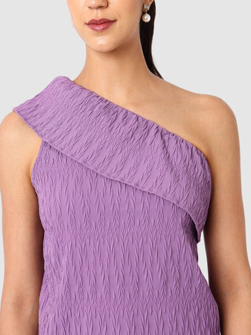 Women's Purple Regular Fit Casual Top