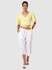 Women's Yellow Fit Textured Wrap Top