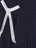 Women's Blue Relaxed Fit Stiped Formal Skirt