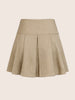 Women's Beige Relaxed Fit Stiped Formal Skirt