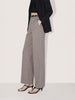 Women's Khaki Relaxed Fit Striped Formal Trousers