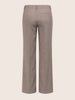 Women's Khaki Relaxed Fit Striped Formal Trousers