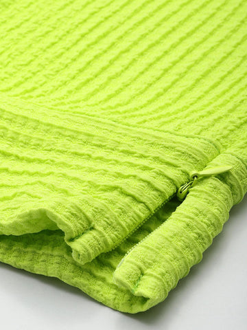 Women's Regular Fit Textured Designer Back  Tie Up Top