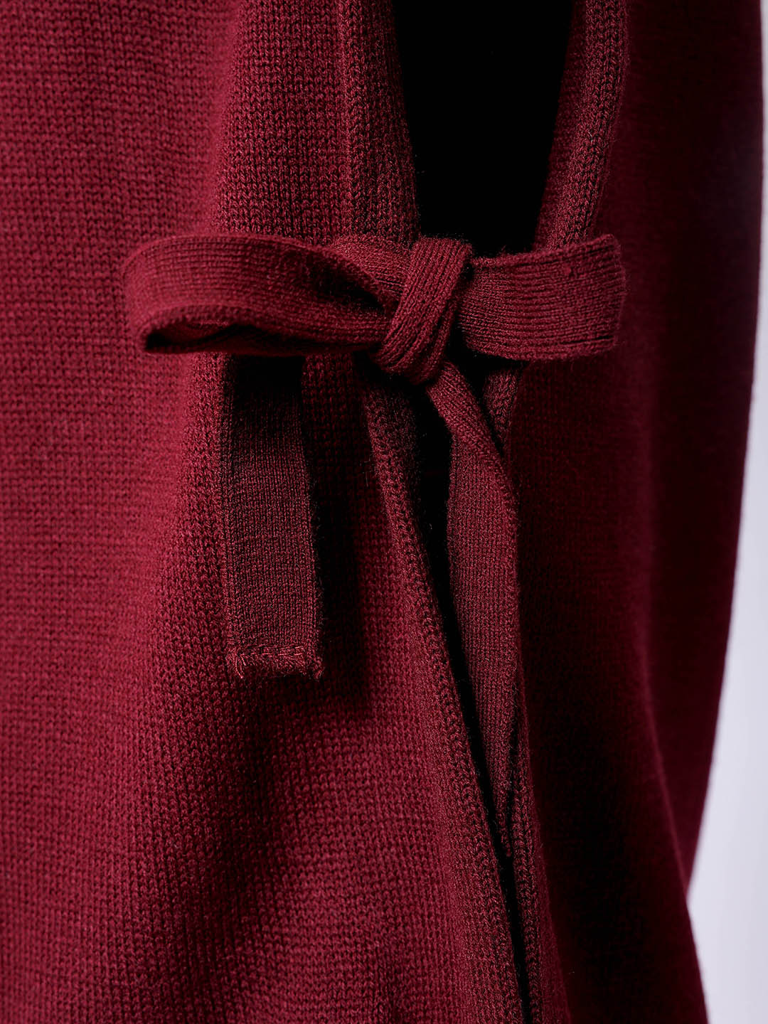 Women's Red Loose Fit Solid Sweater