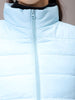 Women's Blue Regular Fit Solid Regular Quilted Jacket