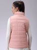 Women's Pink Regular Solid Quilted Jacket