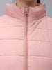 Women's Pink Regular Solid Quilted Jacket