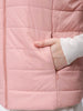 Women's Pink Regular Solid Quilted Jacket