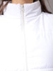 Women's White Regular Fit Solid Cropped Quilted Jacket