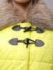 Women's Yellow Relaxed Fit Solid Puffer Jacket
