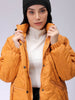 Women's Mustard Relaxed Solid Quilted Jacket