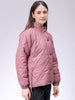 Women's Purple Relaxed Solid Quilted Jacket
