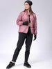 Women's Purple Relaxed Solid Quilted Jacket