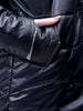 Women's Black Relaxed Fit Solid Puffer Jacket