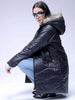 Women's Black Relaxed Fit Solid Puffer Jacket