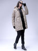 Women's Beige Relaxed Fit Solid Puffer Jacket
