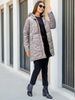 Women's Beige Relaxed Fit Solid Puffer Jacket