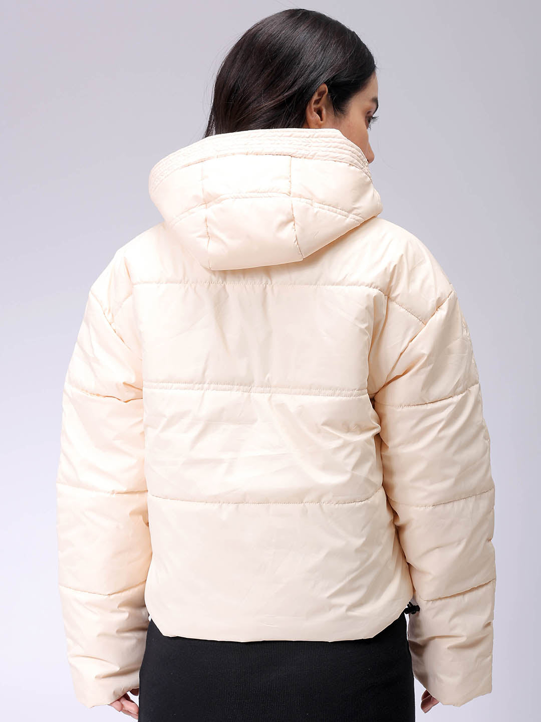 Women's Yellow Relaxed Solid Quilted Jacket